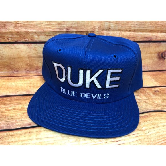 NOS Vintage Duke University Blue Devils Royal Snapback Hat Cap Collegiate (b10) - Picture 1 of 6